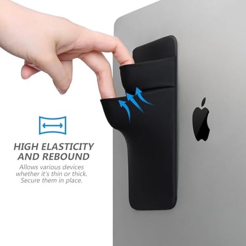 لاكدو حافظة قرص صلب محمولة للابتوب، 2 جيب لاصق مع لاصق قابل لاعادة الاستخدام، لسيجيت 2.5 انش، دبليو دي، توشيبا، لاسي، حافظة حمل الاقراص الصلبة الخارجية المحمولة HDD SSD - اسود - Image 5