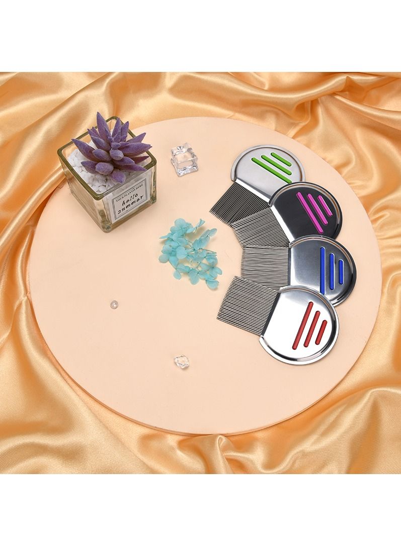 مشط شعر معدني من الفولاذ المقاوم للصدأ لإزالة القمل والصئبان للحيوانات الأليفة وللأطفال والبالغين - Image 2