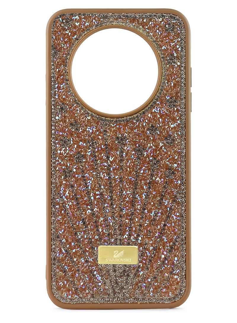 Case For Oppo Reno 12F Case Glitter Sparkle Diamond Crystal Bling Case with Bling Ultra Thin Lightweight Full Body Shockproof Anti-Scratch Protective Cover (Brown)