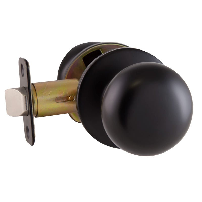 Design House 778951 Cambridge 2Way Adjustable Passage Door Knob with for Hallway Closet Matte Black - Image 2