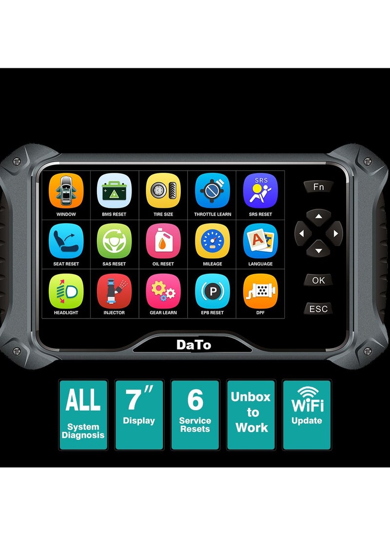 DATO AUTOMATIC CAR DIAGNOSTIC SCANNER DAS528 ALL SYSTEM DIAGNOSIS AND SERVICE FUNCTIONS INCLUDING ALL SYSTEM ENGINE AND 21SPECIAL FUNCTIONS AND 3 YEARS FREE SOFTWARE UPDATE  - Image 2