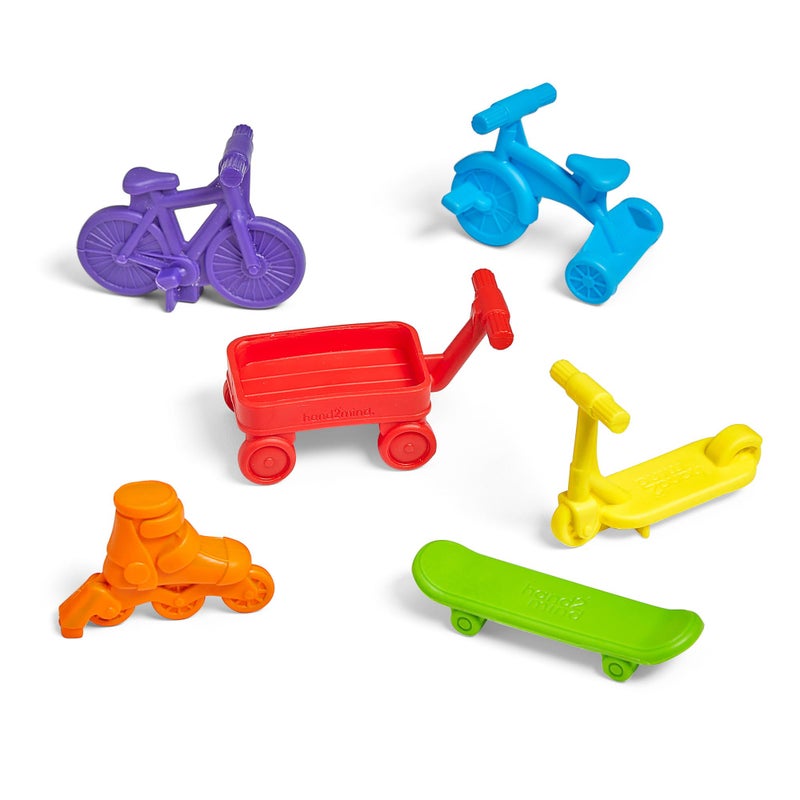 hand2mind Neighborhood Wheels Counters, Counters for Kids Math, Counting Toys, Color Sorting Toys, Transportation Toys, Math Manipulatives Kindergarten, Montessori Math Materials, Easter Egg Fillers - Image 2