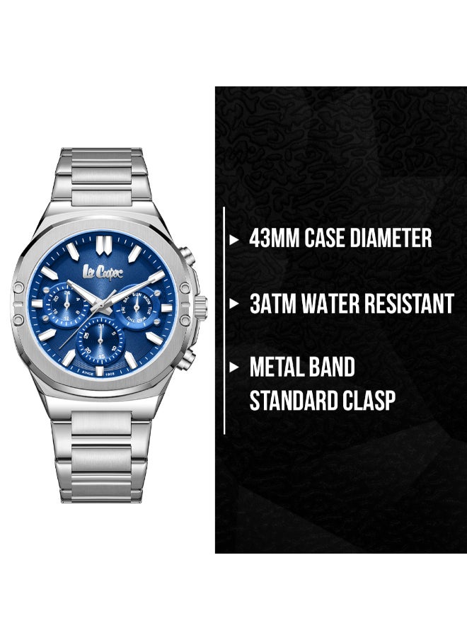 Lee Cooper Men's Multi Function Display Watch With Silver Metal Strap - LC07991.390  - Image 2