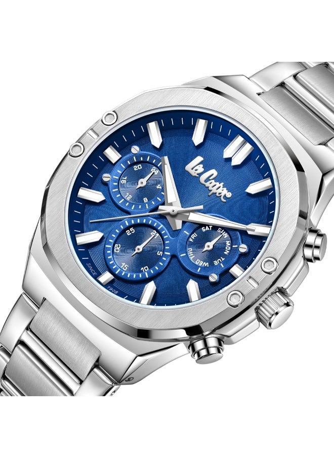 Lee Cooper Men's Multi Function Display Watch With Silver Metal Strap - LC07991.390  - Image 1