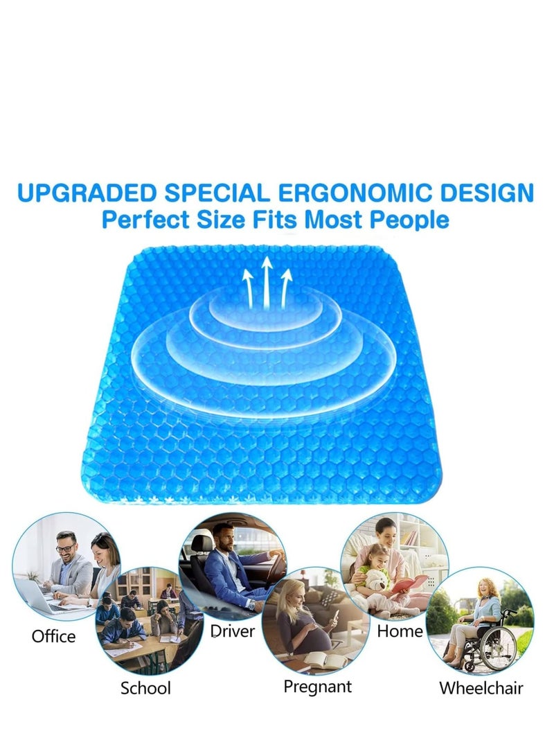Gel Seat Cushion for Comfort and Relaxation, 18″ Double Thick Big Breathable  - Image 2