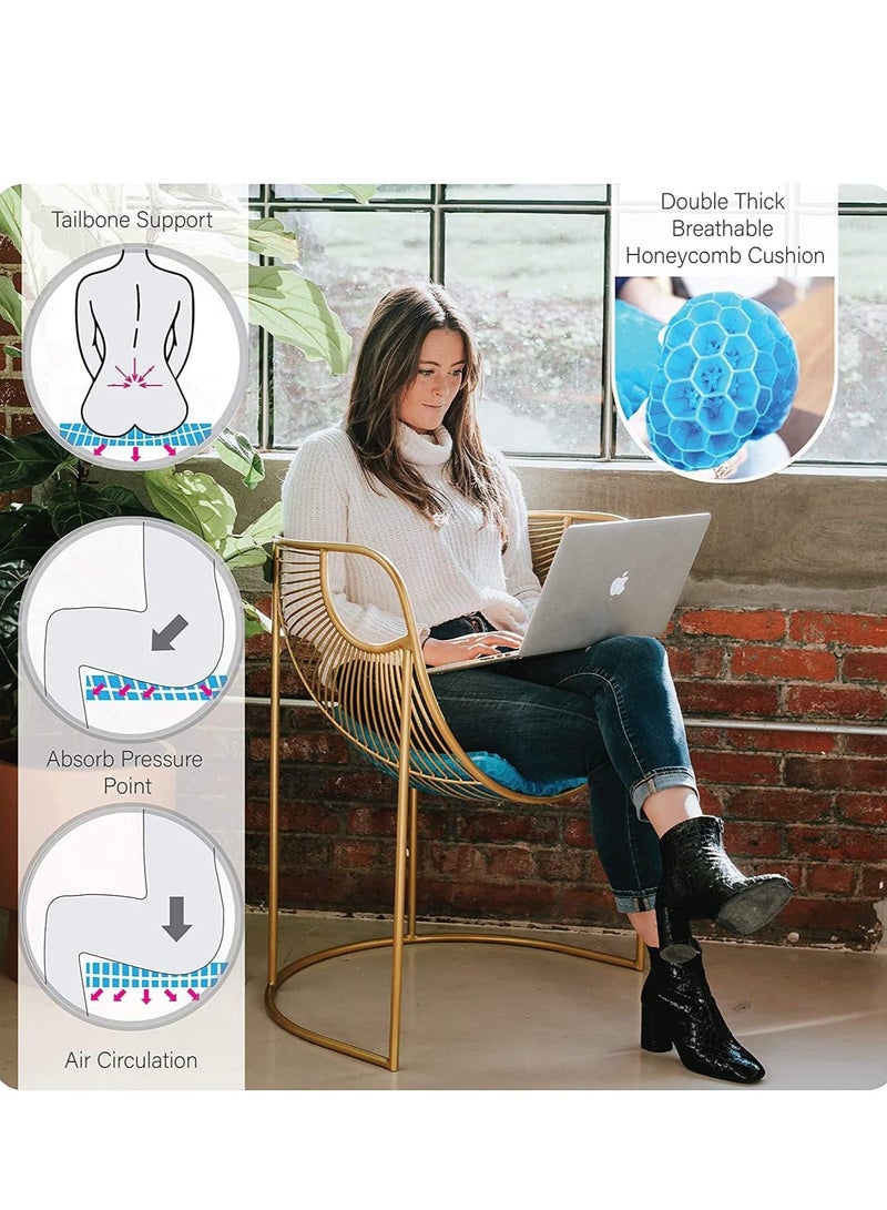 Gel Seat Cushion for Comfort and Relaxation, 18″ Double Thick Big Breathable  - Image 4