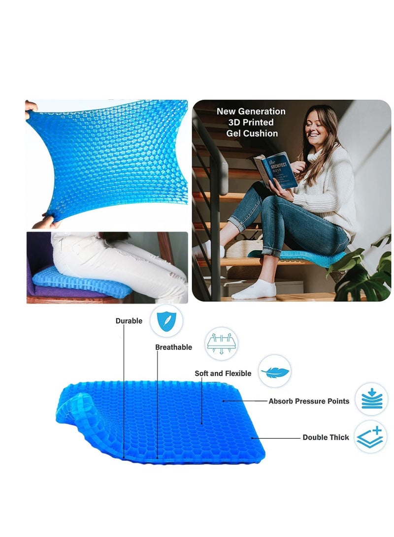 Gel Seat Cushion for Comfort and Relaxation, 18″ Double Thick Big Breathable  - Image 5