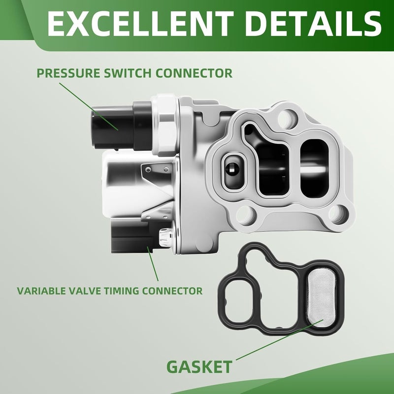 Yunnergo VTEC Solenoid Spool Valve Assembly with Timing Oil Pressure Switch and Gasket - Image 4