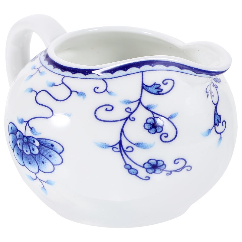 Small Creamer Pitcher Chinese Style Porcelain Coffee Creamer Pitcher with Handle - Image 5