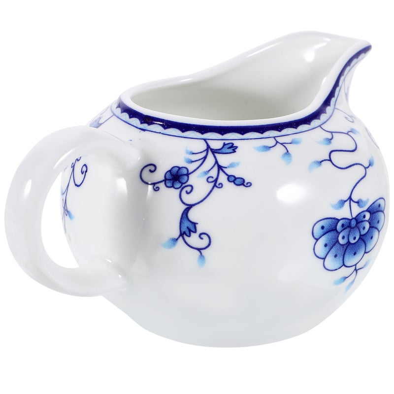 Small Creamer Pitcher Chinese Style Porcelain Coffee Creamer Pitcher with Handle - Image 1