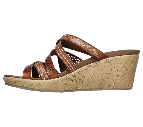 Skechers Women's Beverlee-Tiger Posse Wedge Sandal, Luggage, 7 - Image 3
