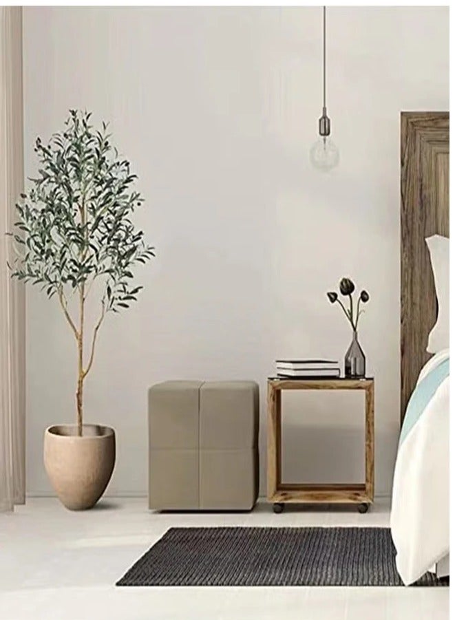Snooe 120 CM Artificial Olive Tree Tall Fake Potted Olive Silk Tree with Planter Large Faux Olive Branches and Fruits Artificial Tree for Modern Home Office Living Room Floor Decor Indoor - Image 3