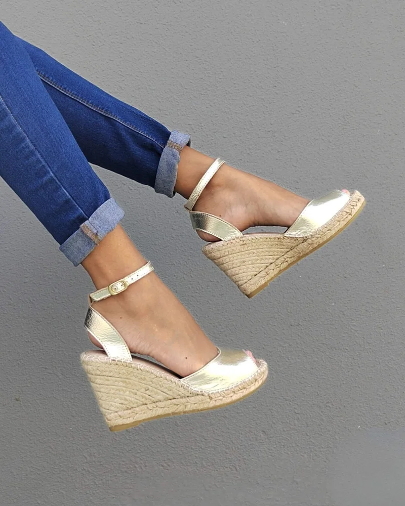 Peep Toe Espadrille Wedge