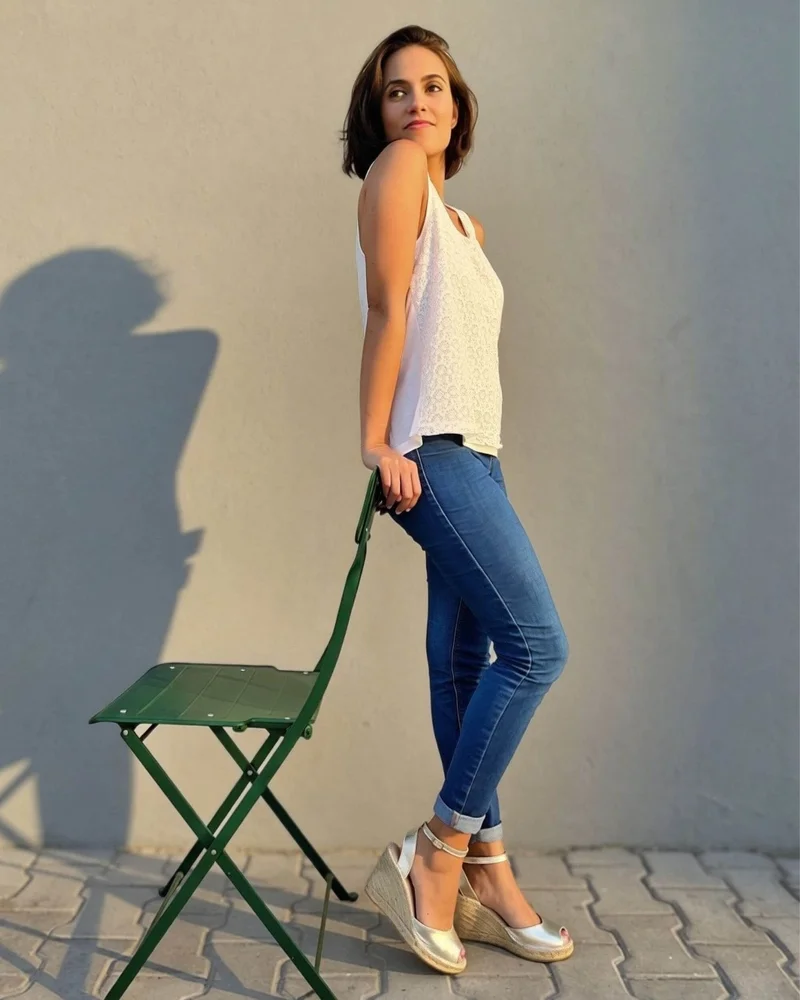 SHOEQ Champagne Peep Toe Espadrille Wedge for Women | Best Price UAE