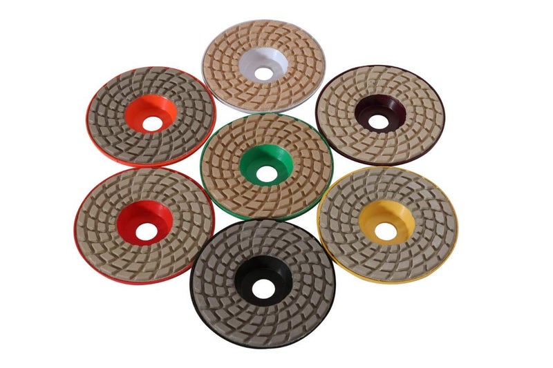 Sarrah 4 Diamond Polishing Plastic Pads for Granite Marble Concrete Stone WetDry Grit 3 15 Pcs  - Image 1