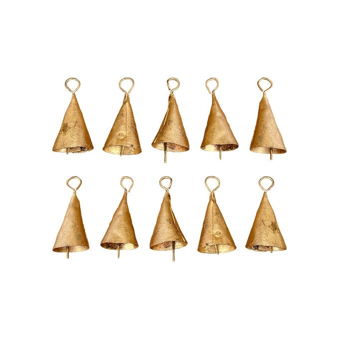 10 PCS 175 INCH BELLS FOR CRAFTS HOME DECOR CHRISTMAS BELL ORNAMENTS CHRISTMAS BELL DECORATIONS CHRISTMAS BELLS FOR DECORATION VINTAGE JINGLE BELLS SMALL GOLD BELL WITCH COW BELLS