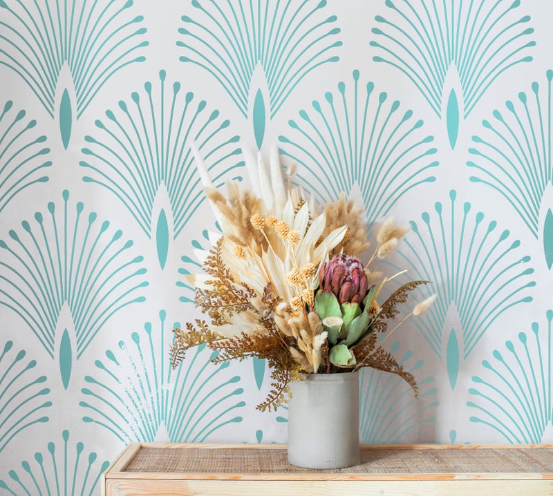 G GSS Designs Large Palm Wall Stencil 16x24Inch Art Wall Stencil for Painting Reusable Wall Pattern Stencil Floral Stencils for Walls - Image 3
