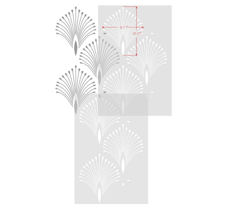 G GSS Designs Large Palm Wall Stencil 16x24Inch Art Wall Stencil for Painting Reusable Wall Pattern Stencil Floral Stencils for Walls - Image 5