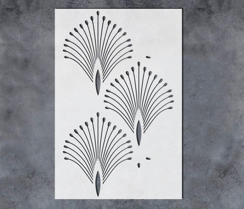 G GSS Designs Large Palm Wall Stencil 16x24Inch Art Wall Stencil for Painting Reusable Wall Pattern Stencil Floral Stencils for Walls - Image 1