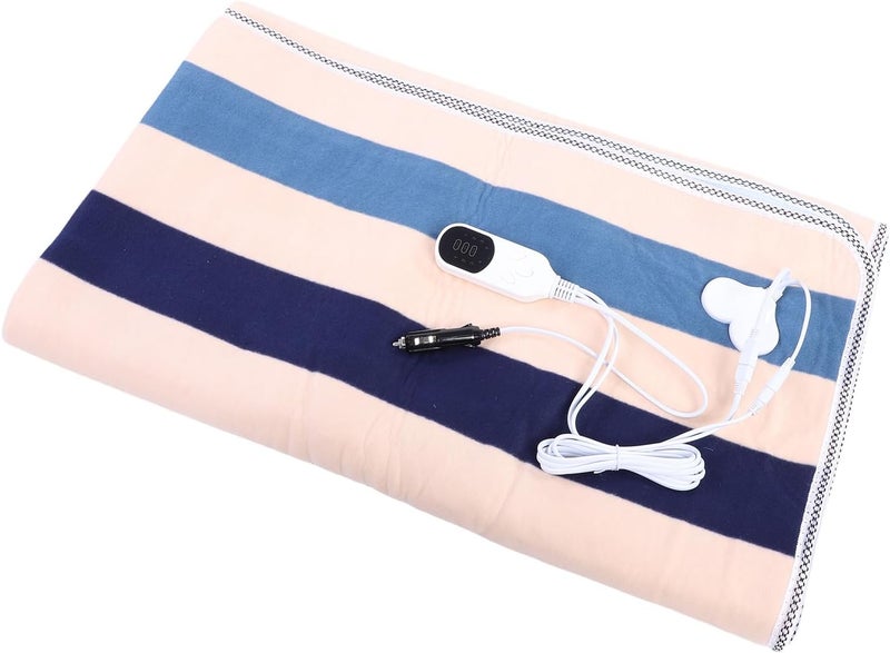 Asixxsix Heated Blanket, 78.74x31.5 Inch Flannel Electric Car Blanket 9 Temperature Levels 3 Timer Settings Portable Heated with Extended 70.87 Inch Power Cord for Cars SUVs RVs - Image 1