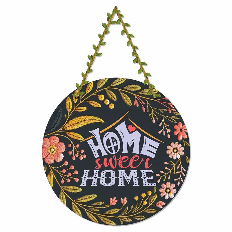 Divinity Decor home sweet home-Home & Wall Decoration Items for Entrance Gate Decor, Decorative Items for Living Room, Door, Bedroom, 10x10 inch | Welcome Home Wall Hanging Decor Items-38 - Image 1