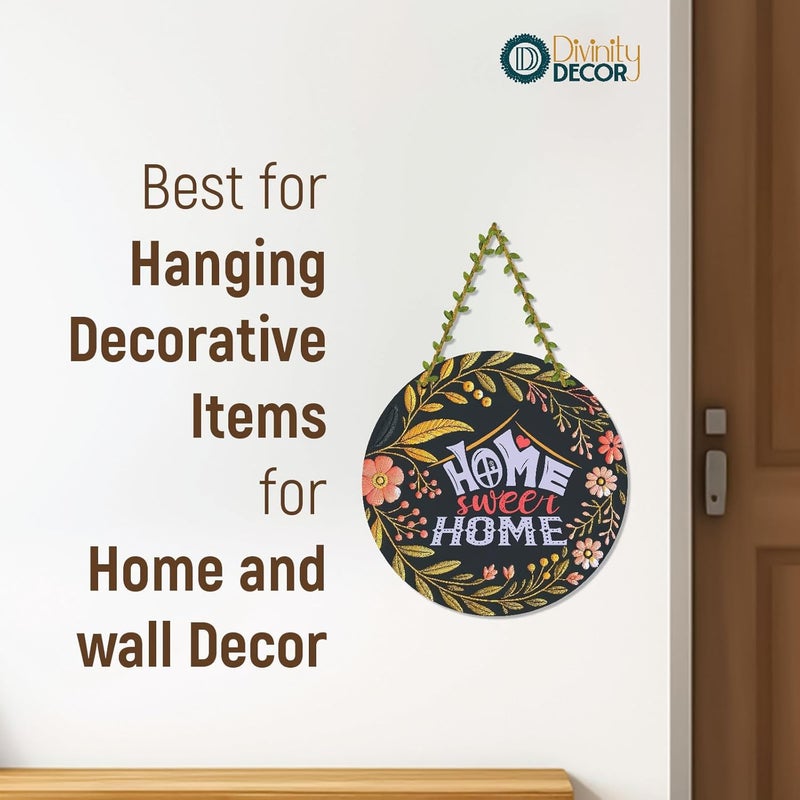 Divinity Decor home sweet home-Home & Wall Decoration Items for Entrance Gate Decor, Decorative Items for Living Room, Door, Bedroom, 10x10 inch | Welcome Home Wall Hanging Decor Items-38 - Image 5