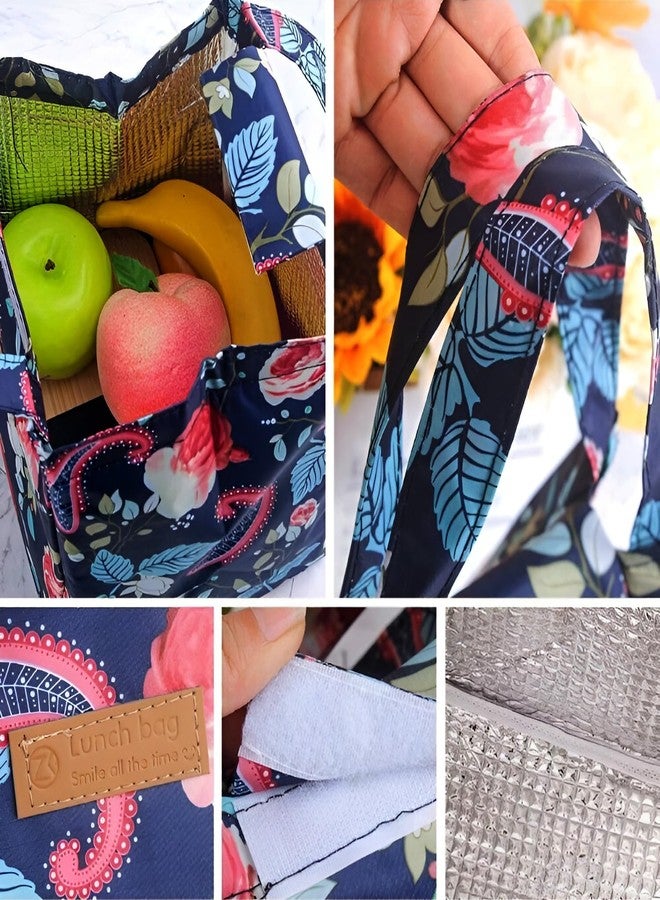 NFI essentials Printed Lunch Bag Thermal Portable Tiffin Bag for Food Travel & Picnic, Lunch Bag for Office - Image 3