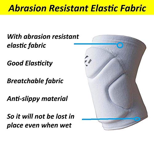 Rawxy Volleyball Knee Pads with High Shock Absorbing Cushion,Adult Junior Youth Men &Women Boy Girls Gift (white, Middle and Large) - Image 2