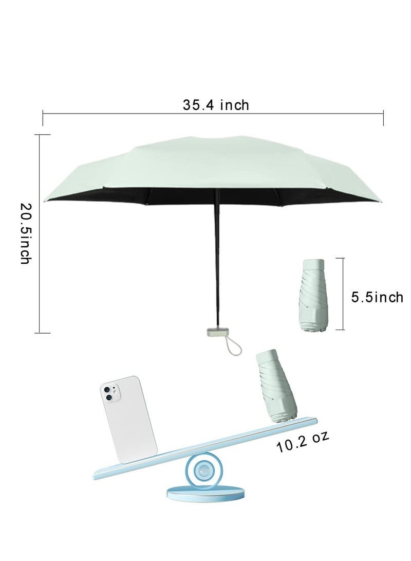 Captaintech Umbrellas Travel Sun Rain Umbrella for Walking With Case, Compact UV Umbrella for Sun and Rain, Lightweight Portable, Windproof Parasol Umbrella UV Protection for Women and Men - Image 5