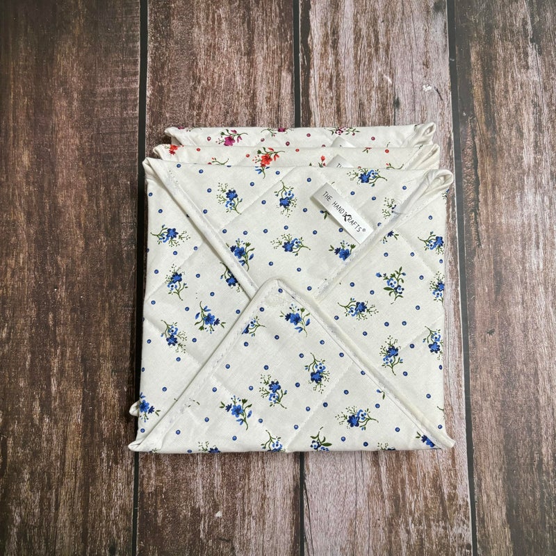 TheHandikrafts غطاء روتي من القطن النقي الصحي من ذا هاندكرافت، غطاء شاباتي، قماش لف السندويشات لعلب الطعام (مزخرف، عبوة من 5)  - Image 5