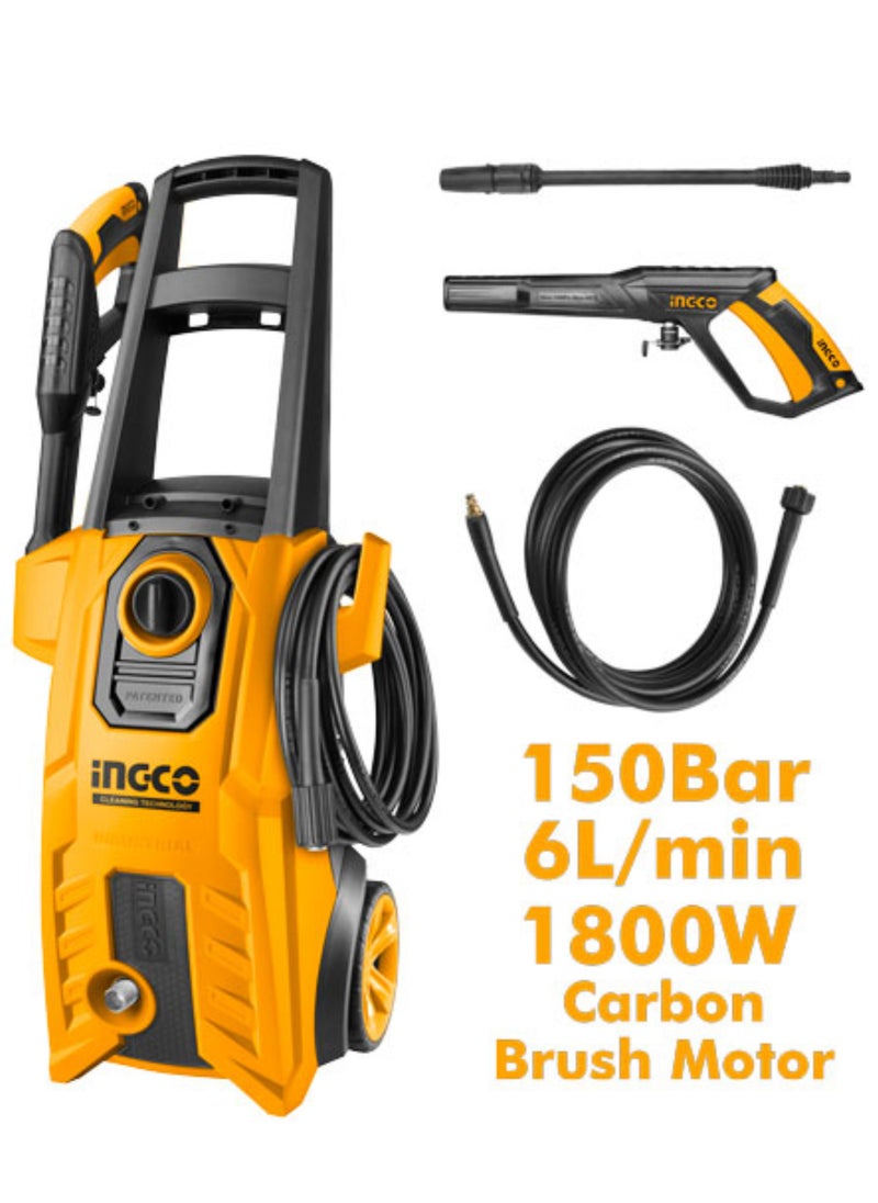 INGCO Electric pressure washer with yellow cord  - Image 1