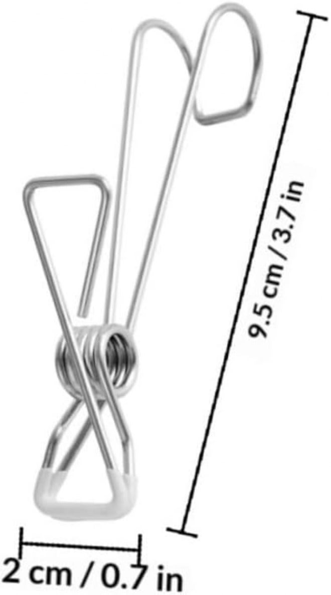 Anti-Skid Socks Hanging Clips 25pcs Stainless Steel Clothes Hook Clips Non-Slip Household Laundry Sock Clamp for Drying with Traceless Small Hangers Set - Image 2