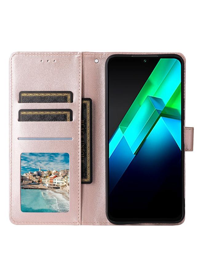 اس-توب جراب لهاتف Infinix Note 12 2023، جراب هاتف جلدي متعدد الوظائف قابل للطي أفقيًا مع ثلاث فتحات للبطاقات - Image 4