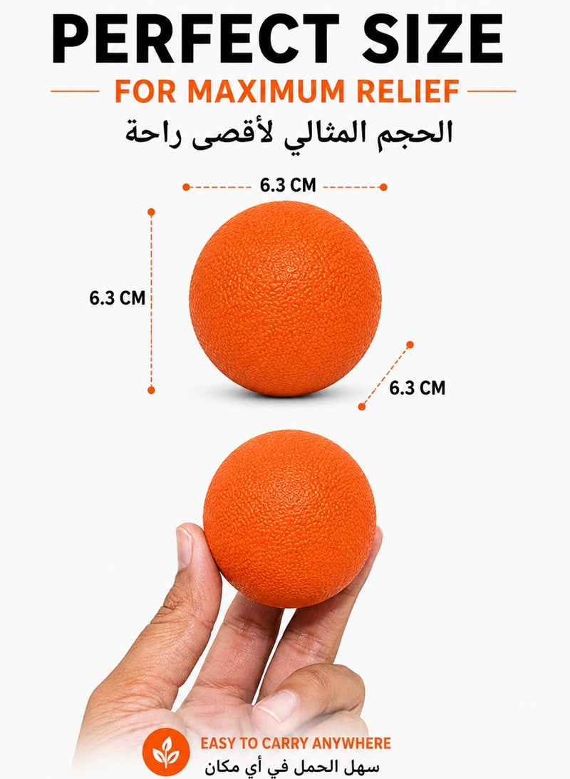 QUTOOB Deep Tissue Massage Ball | Lacrosse Massage Ball | Trigger Point Therapy Ball | Back Relief, Foot Massage & Muscle Recovery - Image 5