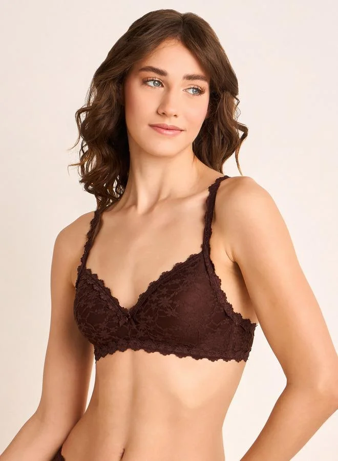 Splash FAV Floral Lace Bra Non Wired