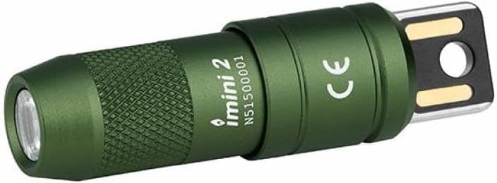 OLIGHT IMINI 2 Tiny Keychain Torch 50 Lumens USB Rechargeable Quick-Release Keychain Flashlight (OD Green) - Image 1