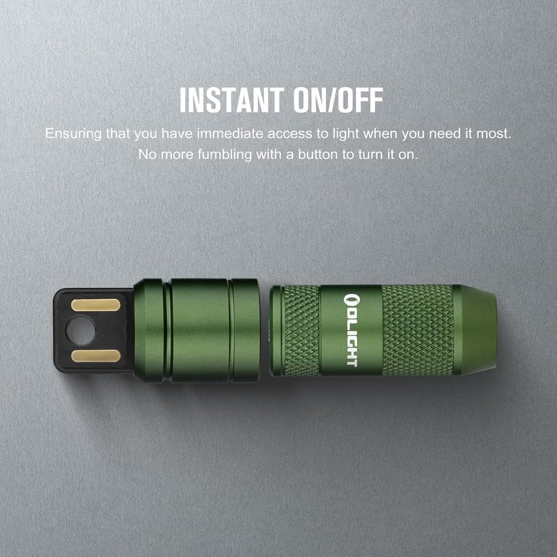 OLIGHT IMINI 2 Tiny Keychain Torch 50 Lumens USB Rechargeable Quick-Release Keychain Flashlight (OD Green) - Image 5