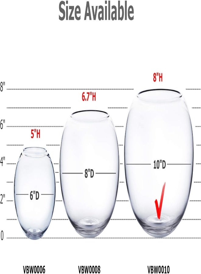 AKDC Wgvi Wgv Bowl Glass Vase, Diameter 10", Height 8", Open Width 6", Clear Bubble Vase, Plant Container, Fish Bowl For Wedding Party Event, Home Office Decor, 1 Piece - Image 4