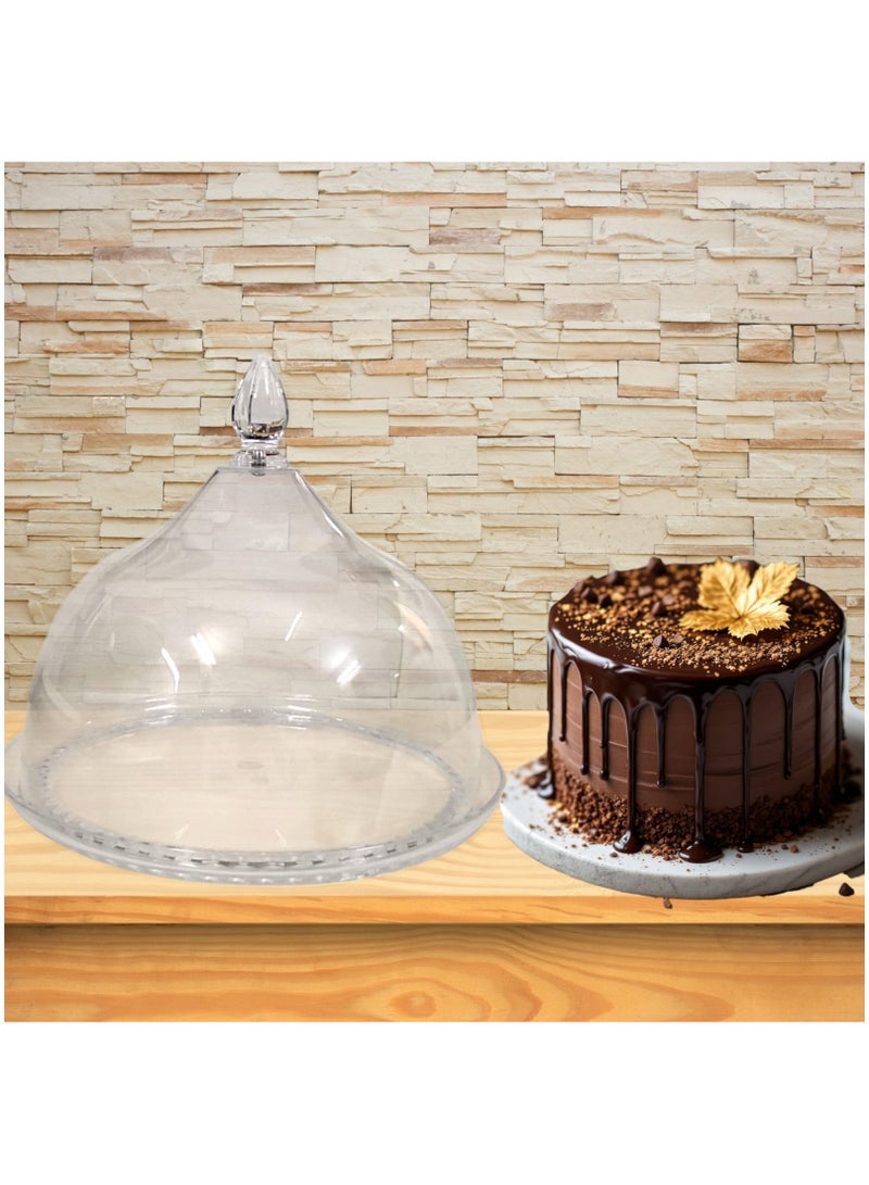 Rema Acrylic Dessert Serving Tray with Clear Lid - Image 1