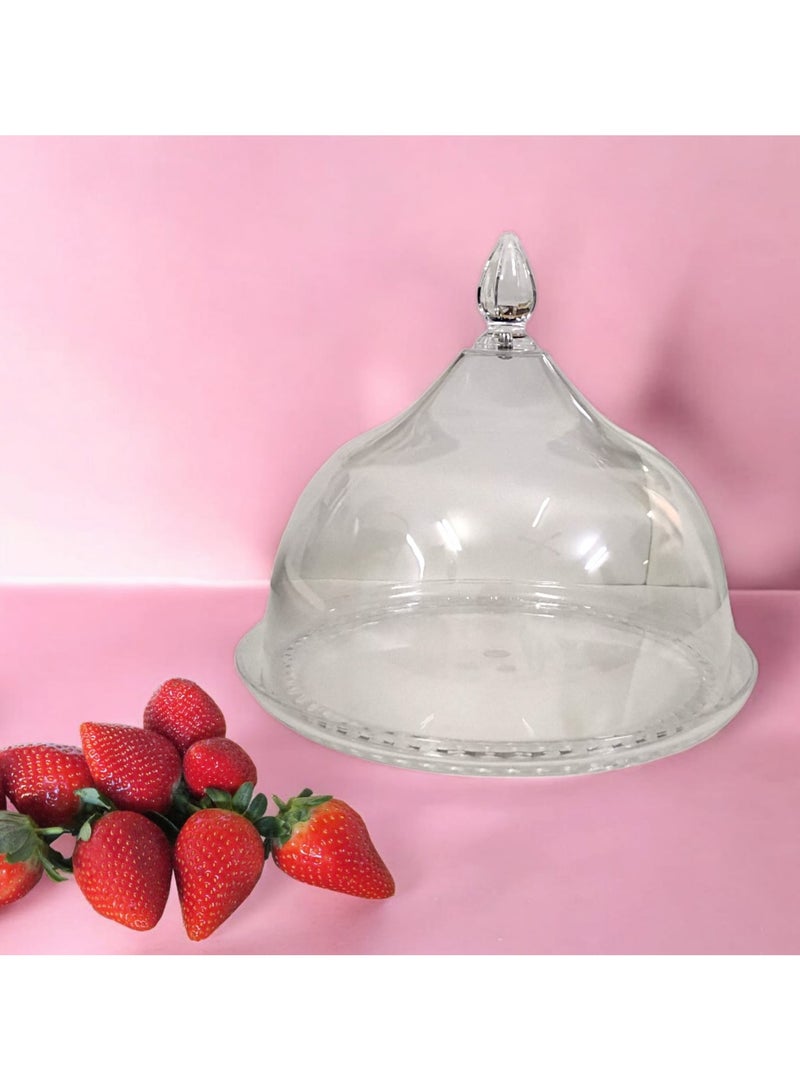 Rema Acrylic Dessert Serving Tray with Clear Lid - Image 3