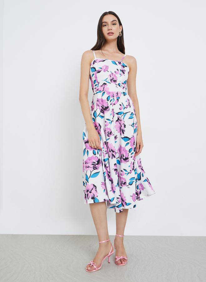 Take Two Ribbed Texture Cardigan and Floral Print Cami Dress Co-Ords - Image 3