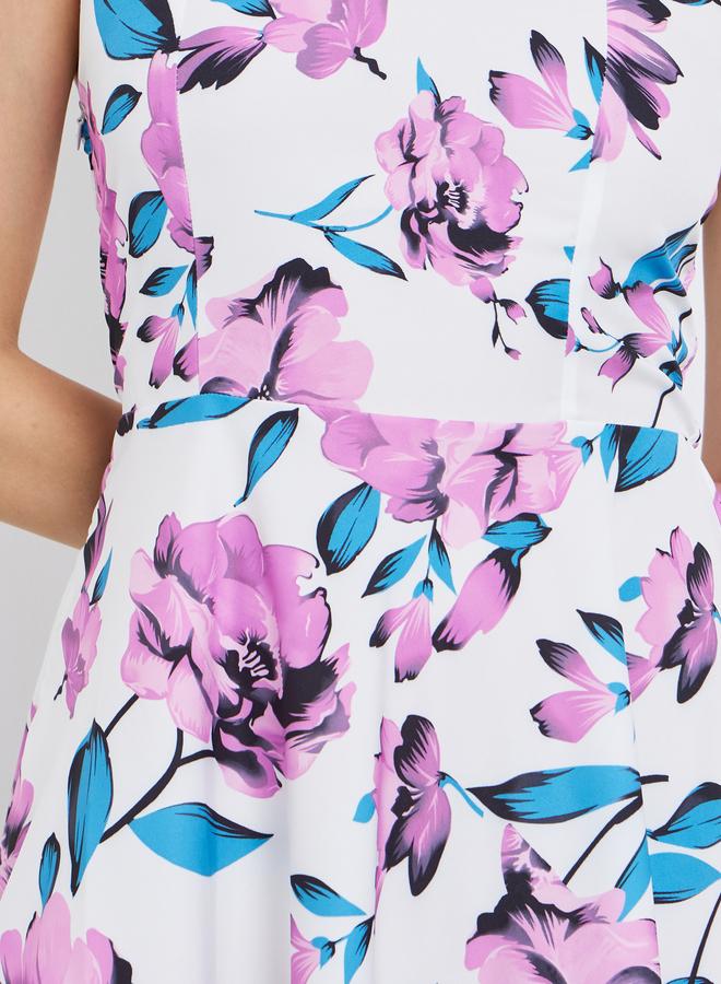 Take Two Ribbed Texture Cardigan and Floral Print Cami Dress Co-Ords - Image 4