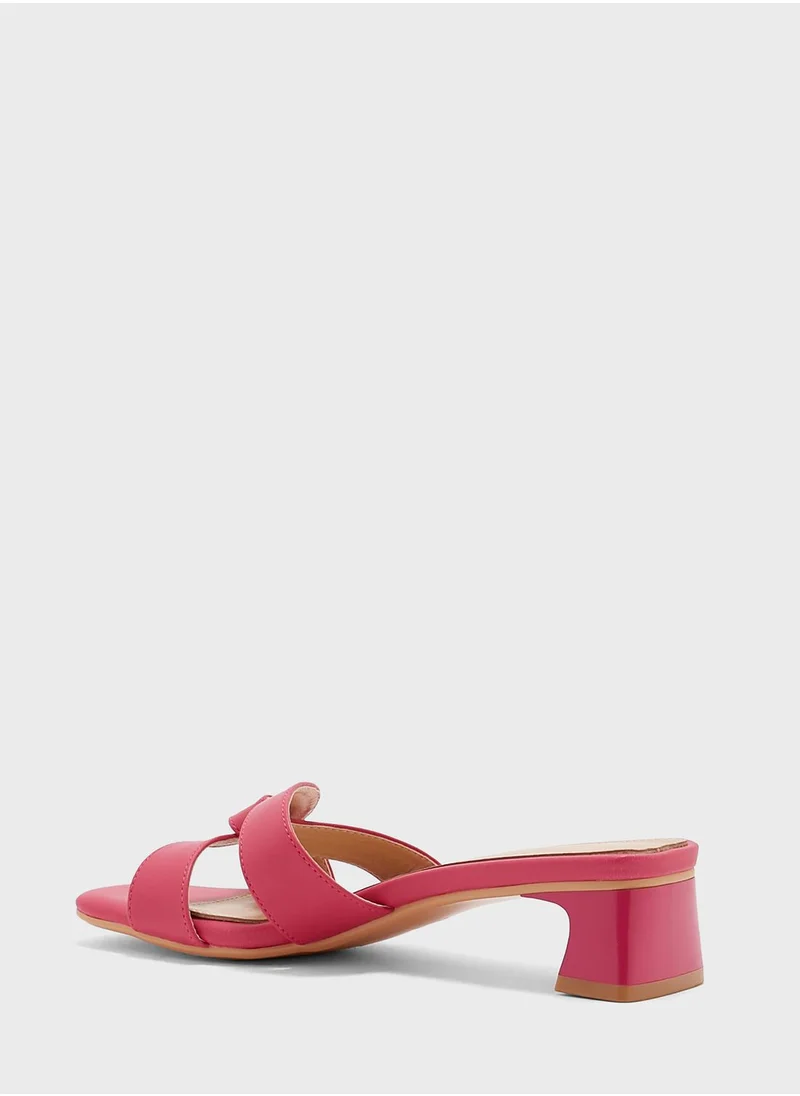 Khizana Twisted Flared Heel Sandal