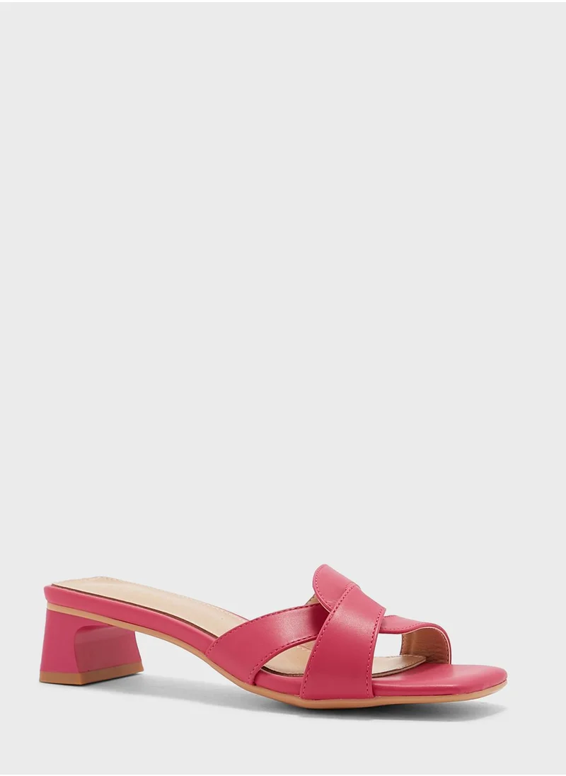 Khizana Twisted Flared Heel Sandal