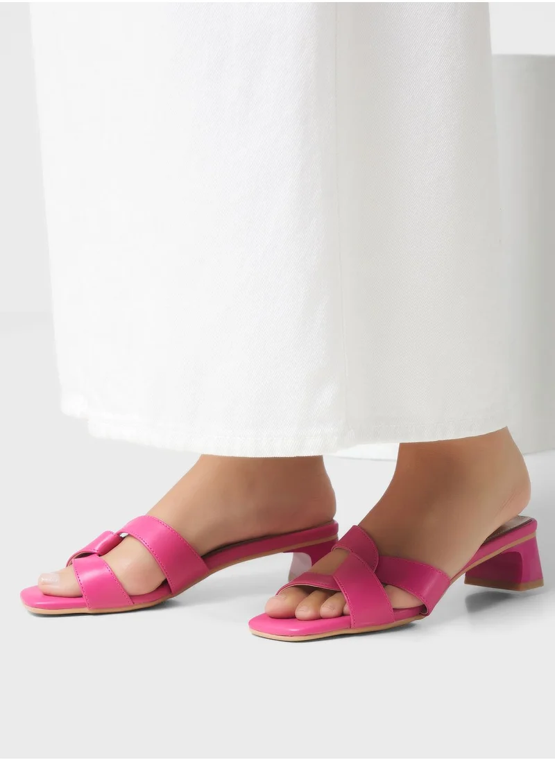 Khizana Twisted Flared Heel Sandal