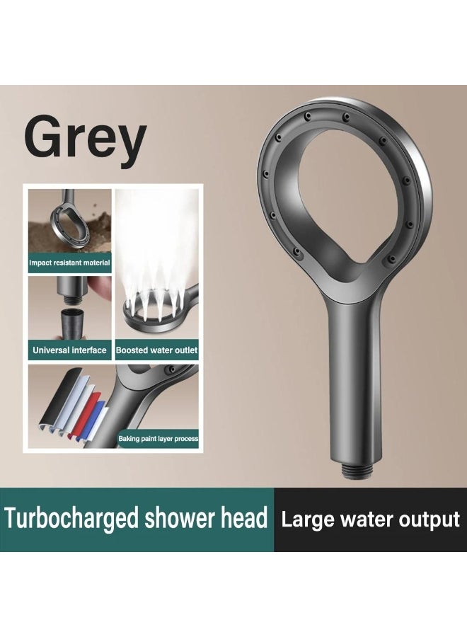 Ring-shaped High Pressure Shower Head Bathroom Boosting Shower Head Rainfall Shower Head for Travel Water Saving Bathroom Accessories 