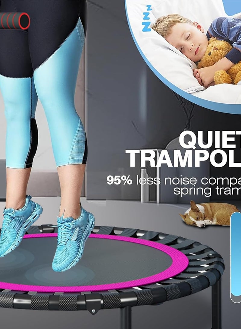 هالامين الترامبولين ، تي على شكل رغوة قابل للتعديل مقبض ، مستقرة وهادئة ترتد الرياضة ، داخلي ترتد الرياضة الترامبولين ممارسة الجسم واللياقة البدنية ، ومناسبة للكبار والأطفال - Image 3