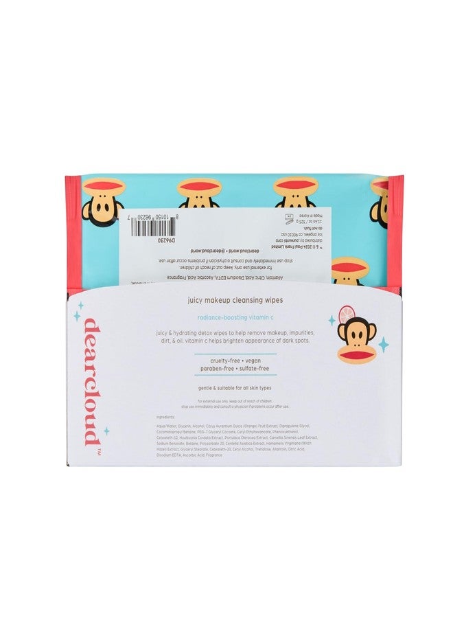 dearcloud مناديل تنظيف المكياج من دياركلاود بول فرانك - مناديل مزيلة للمكياج بفيتامين C (60 قطعة) - Image 3