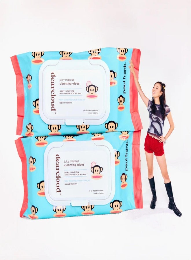 dearcloud مناديل تنظيف المكياج من دياركلاود بول فرانك - مناديل مزيلة للمكياج بفيتامين C (60 قطعة) - Image 2