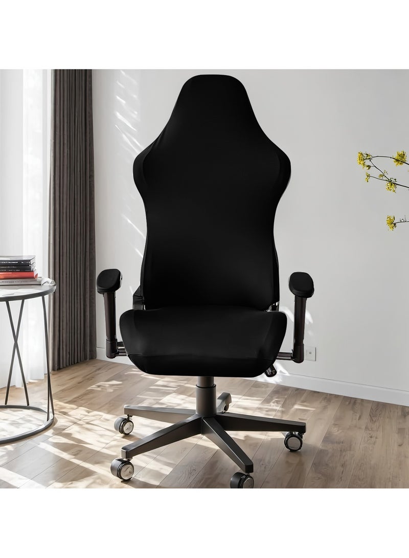 DUNISO Gaming Chair Covers Stretch Washable Computer Chair Slipcovers for Armchair, Swivel Chair, Reclining Racing Gaming Chair,Computer boss Chair (Black) - Image 2